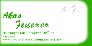 akos feuerer business card